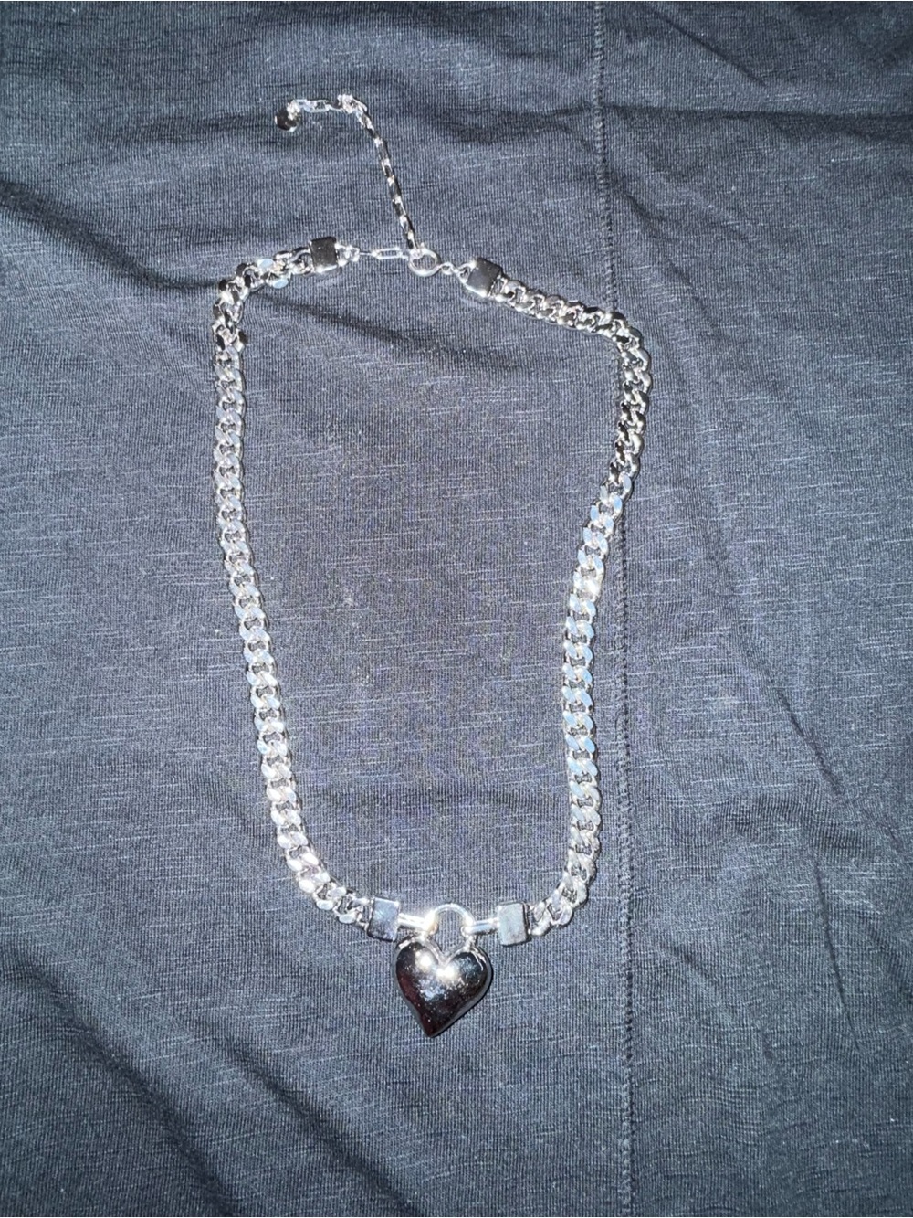 Classic Silver Heart Pendant Necklace - Unbranded